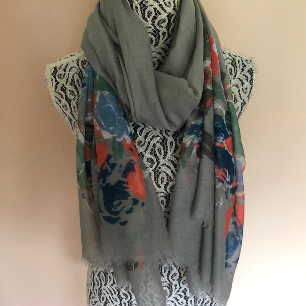 🍒3/20 $. Lightweight  Fashion Flowers Print Women Cotton Wrap Scarf Head Shawl